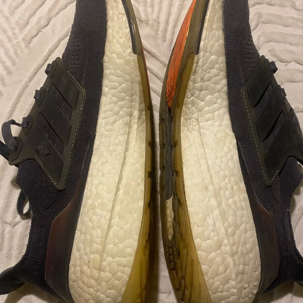 Adidas Ultraboost Men's Gray and Cream Athletic Shoes